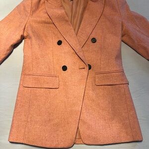 LOFT Coral Double-Breasted Blazer